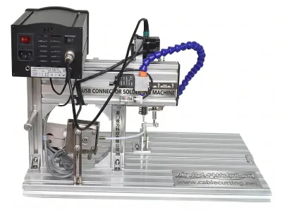 เครื่องบัดกรีสาย USB กึ่งอัตโนมัติ ความจุ 600-800 ชิ้น/ชม. 205H