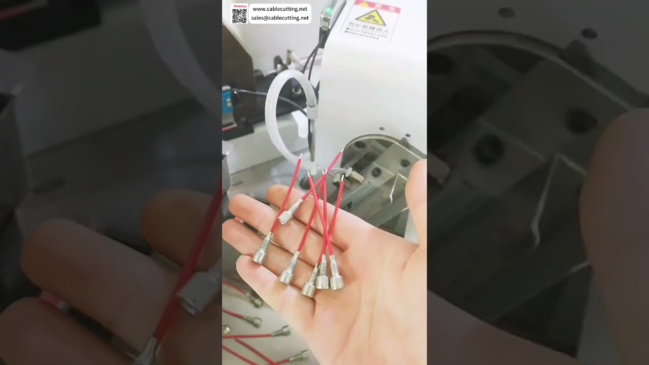 เครื่อง Crimper สายไฟอัตโนมัติพร้อมหัวให้ความร้อนอิเล็กโทรด สำหรับกดขั้วต่อสายแบบเสียบเข้า