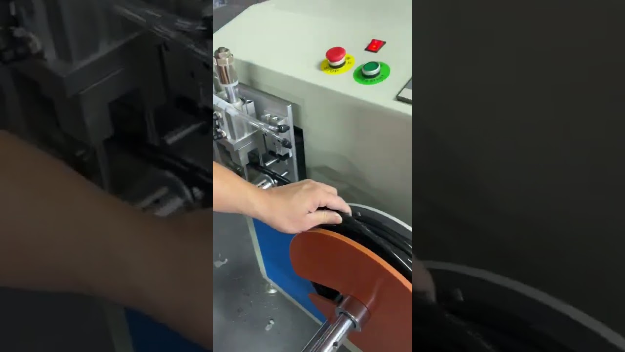 เครื่องม้วนสายไฟอัตโนมัติ WPM-40-80 พร้อมนับเมตร ตัด และมัดสาย | Coiling Tying Machine