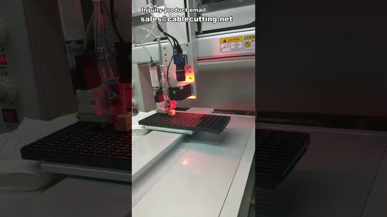 เครื่องจ่ายกาวหุ่นยนต์สามแกนพร้อมระบบกล้อง Vision Glue Dispenser Robotic | เทคโนโลยีจ่ายกาวอัตโนมัติแม่นยำสูง