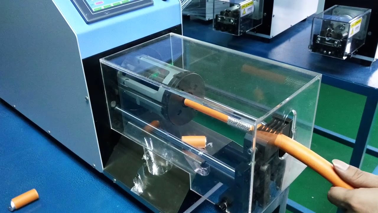เครื่องปอกสายโคแอกเชียลอัตโนมัติ | เครื่องจักรโรงงาน www.cablecutting.net
