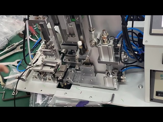 เครื่องทำสาย PCB-USB กึ่งอัตโนมัติ: ปอก ตัด และบัดกรีสายไฟอย่างแม่นยำ