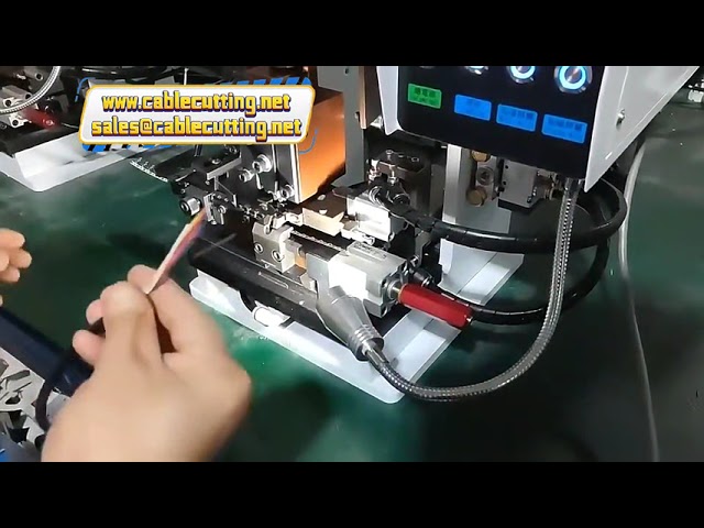 เครื่องปอกและจีบสายไฟอัตโนมัติเงียบ (Mute Terminal) รองรับสายเดี่ยวและสายหลายแกน | เพิ่มประสิทธิภาพการผลิต