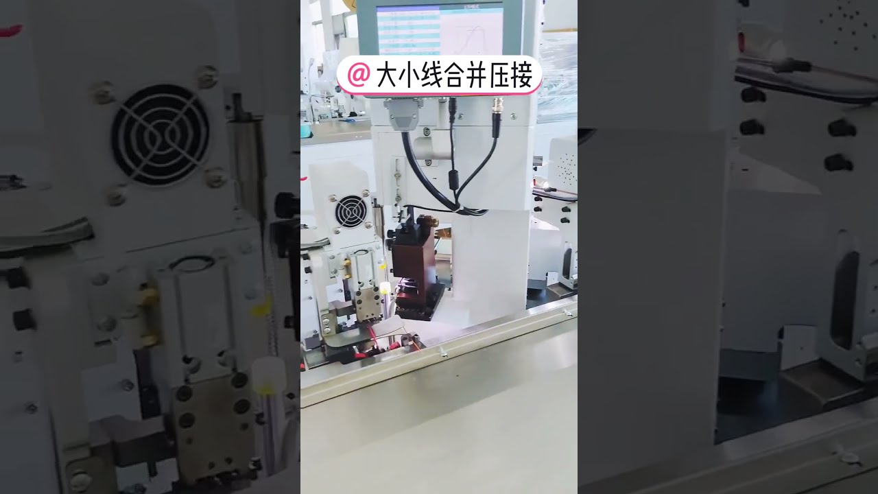 เครื่องย้ำสายไฟอัตโนมัติสามหัวแบบสองเส้น พร้อมระบบตรวจจับแรงดัน | Fully Automatic Double Wire Three Head Terminal Machine
