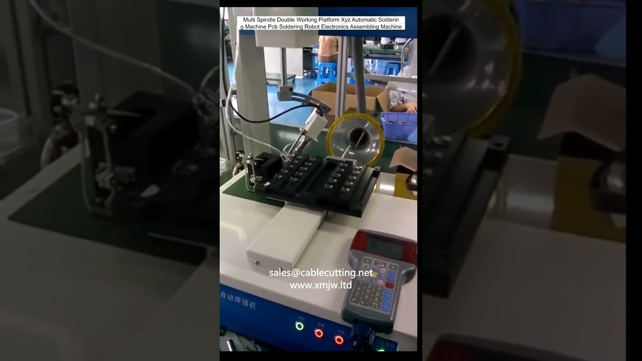 เครื่องบัดกรีอัตโนมัติ XYZ แบบหลายแกนและแพลตฟอร์มคู่ สำหรับบัดกรี PCB | หุ่นยนต์บัดกรีอิเล็กทรอนิกส์