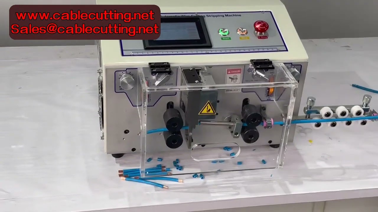 เครื่องปอกสายไฟอัตโนมัติ JES 0 1 ระบบคอมพิวเตอร์ ปอกสายเคเบิลขนาด 10mm² พร้อมจอสัมผัส | เพิ่มประสิทธิภาพการผลิต