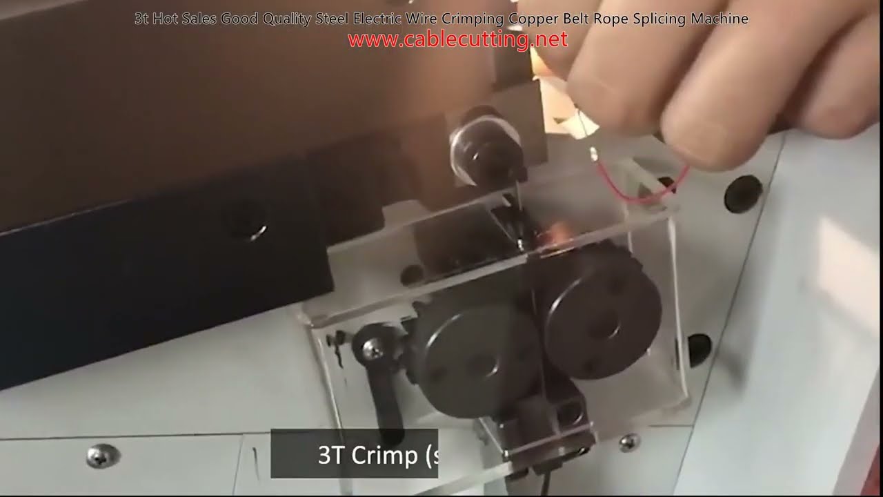 เครื่อง Crimping ลวดเหล็กไฟฟ้าคุณภาพสูง สำหรับต่อสายพานทองแดงและเชือก